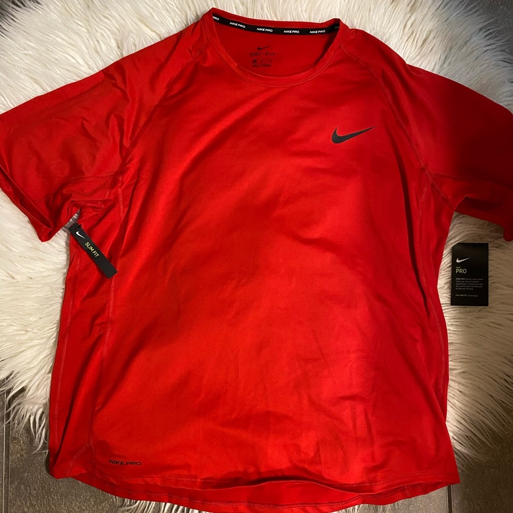 Nike Pro Dri - Fit, slim fit red XXL shirt
